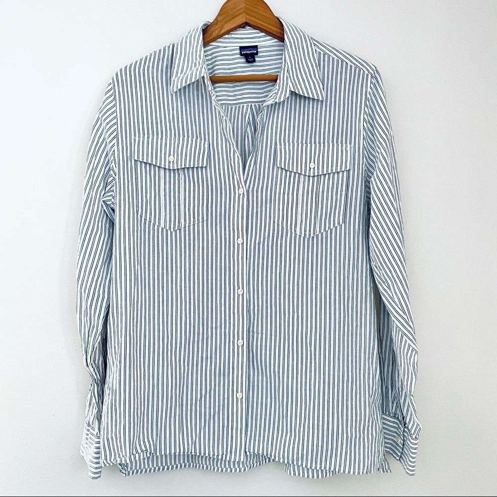 Patagonia, Button Down, Lightweight Glider Stripe Shirt, size Large